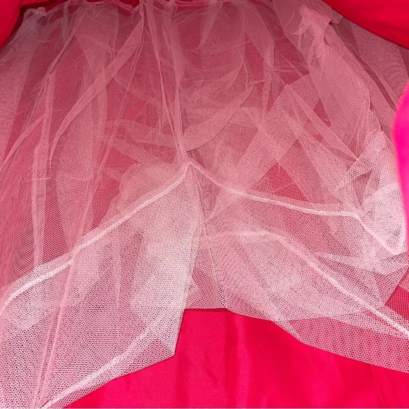 Vintage Morgan & Co Babydoll Strapless Prom Gown Women’s 8/10 Hot Pink Y2K - Picture 13 of 14